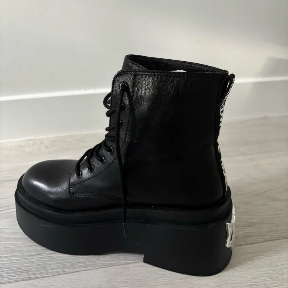 Naked Wolfe Black Platform Ankle Boots - Picture 13 of 15